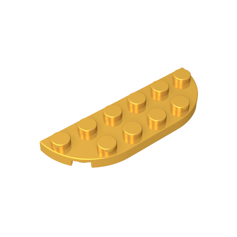 Plato Esquina Redonda 2 x 6 Doble-MyGobricksEs