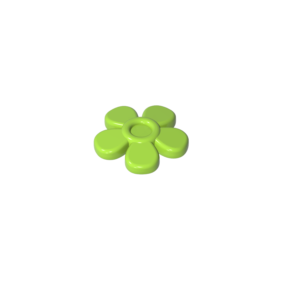 Accesorio para la cabeza Flor con 5 pétalos lisos y alfiler-MyGobricksEs