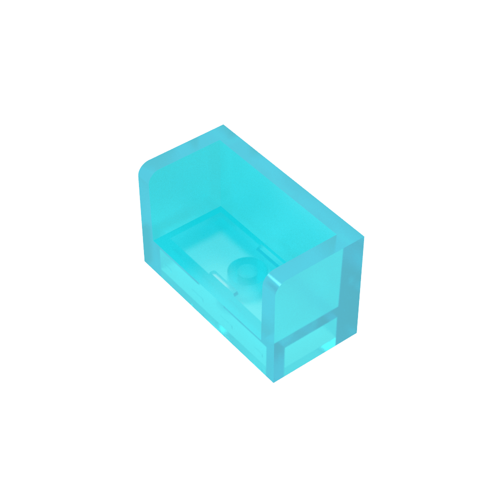 Panel 1 x 2 x 1 con esquinas redondeadas y 2 lados-MyGobricksEs