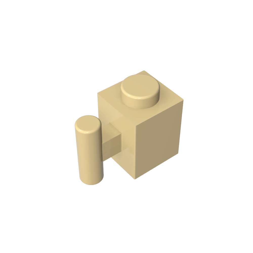 Ladrillo Especial 1 x 1 con Mango-MyGobricksEs