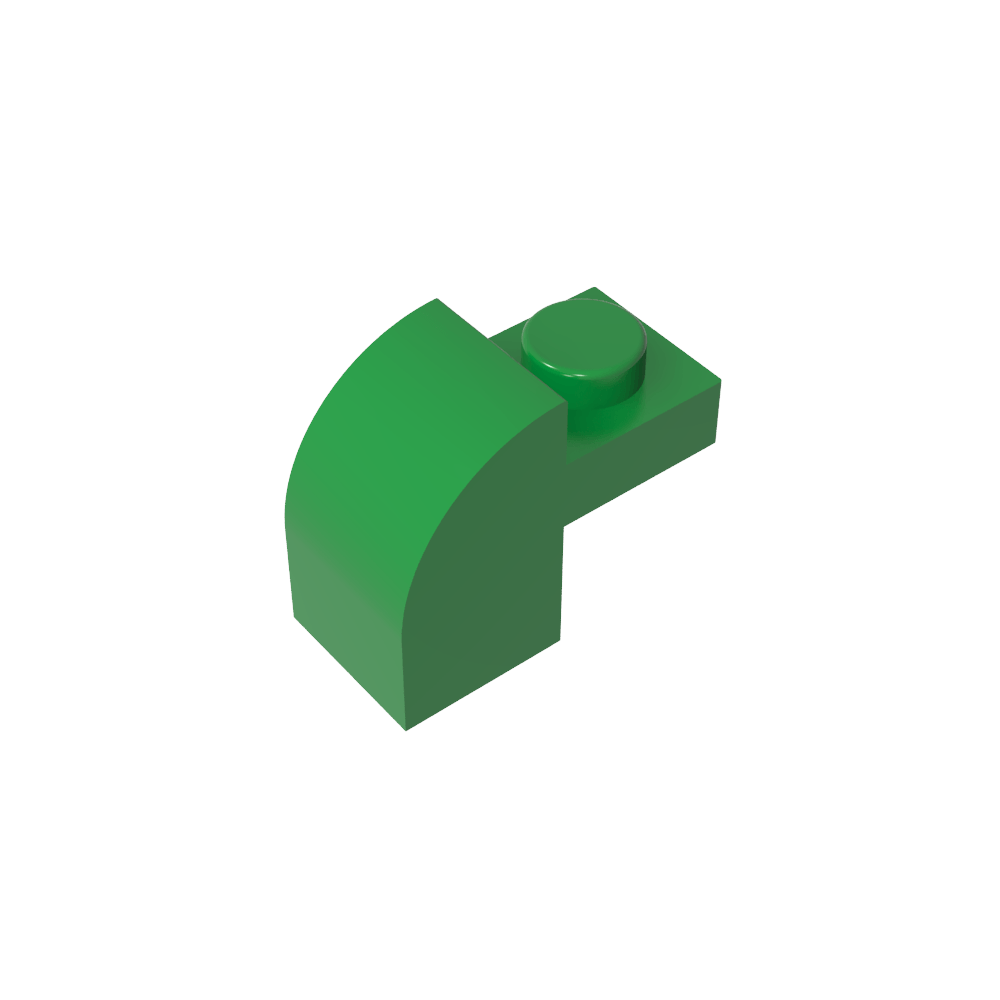 Ladrillo curvo 1 x 2 x 1 1/3 con parte superior curva-MyGobricksEs