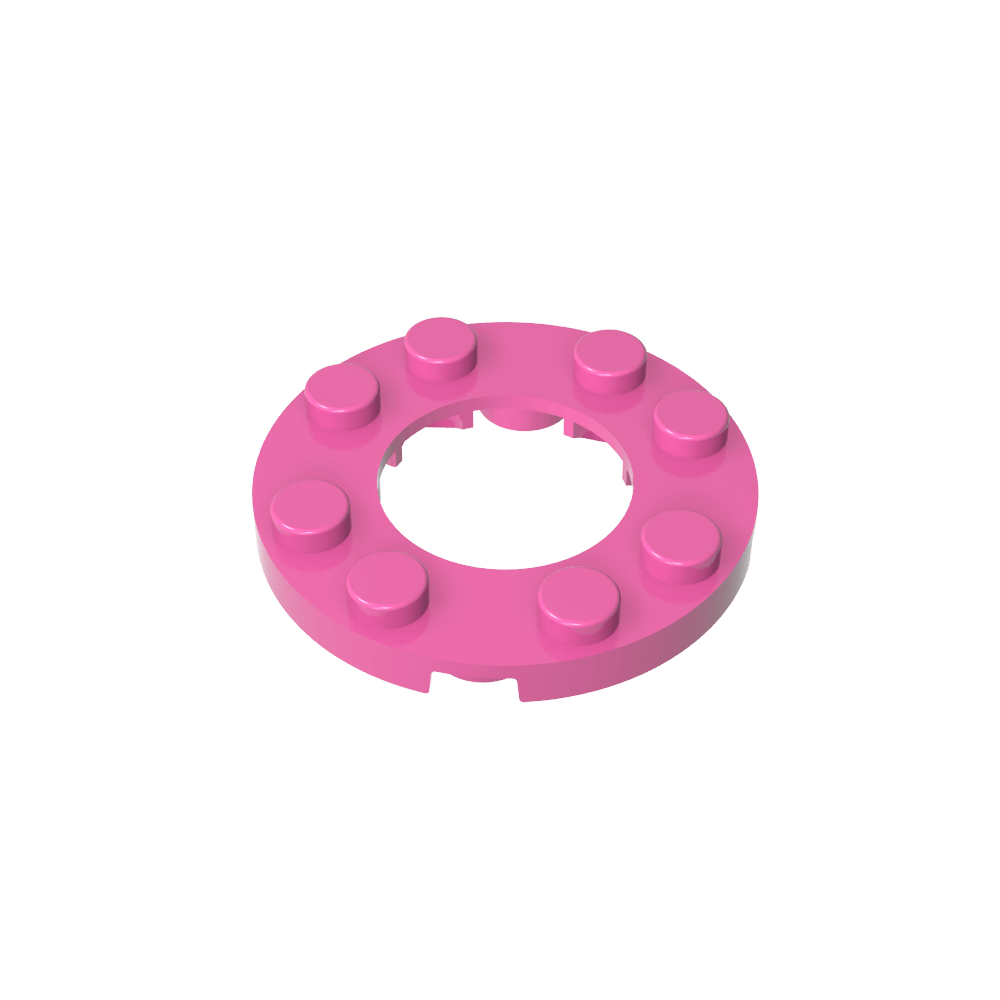 Plato redondo 4x4 con agujero 2x2-MyGobricksEs