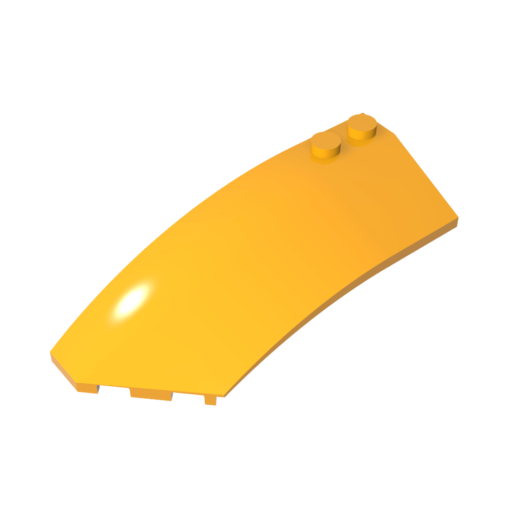 Cuña curva 8 x 3 x 2 abierta izquierda [lisa]-MyGobricksEs