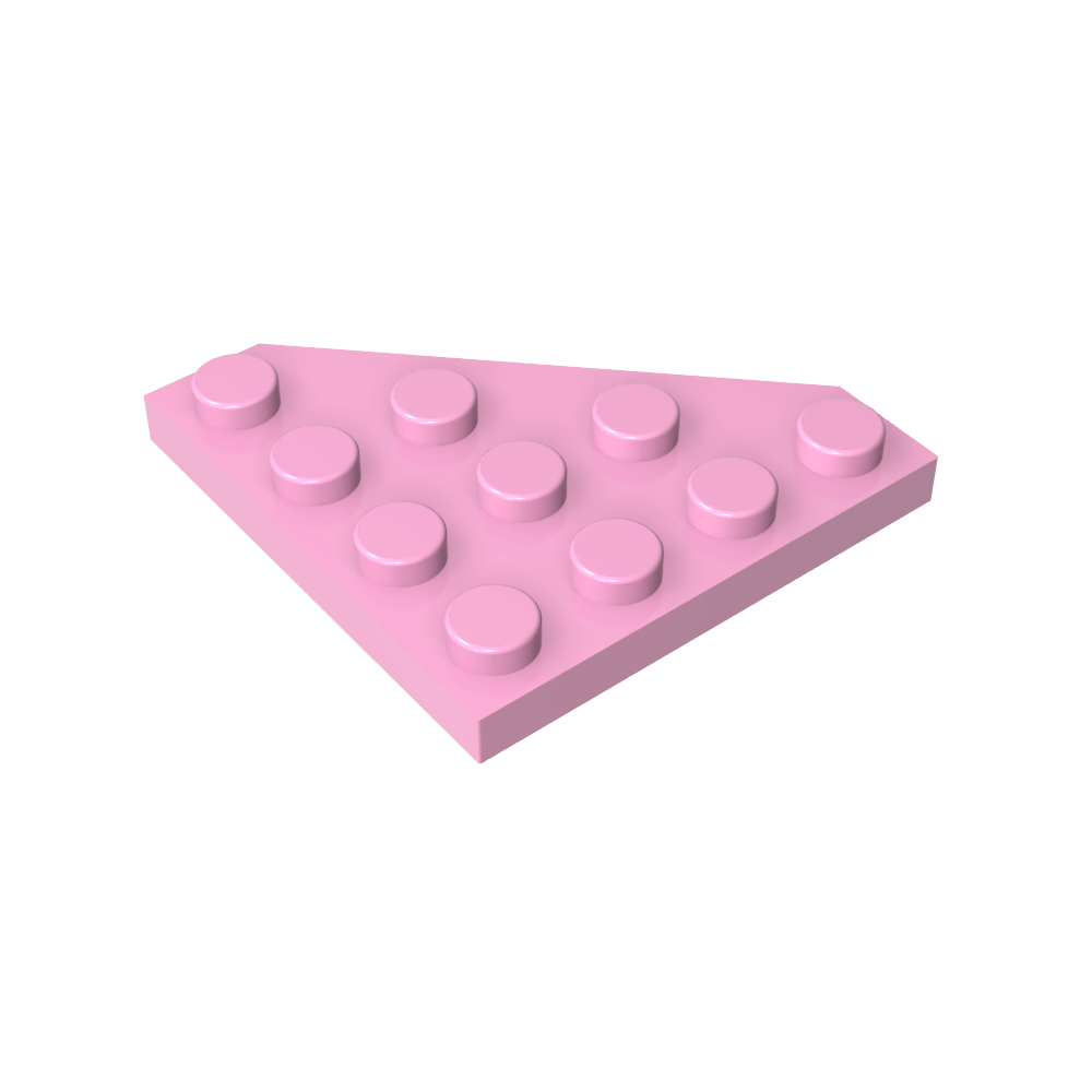 Placa de cuña de 4 x 4 con esquina cortada-MyGobricksEs