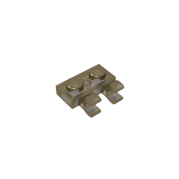 Placa especial 1 x 2 con clips horizontales [clips en U gruesos]-MyGobricksEs