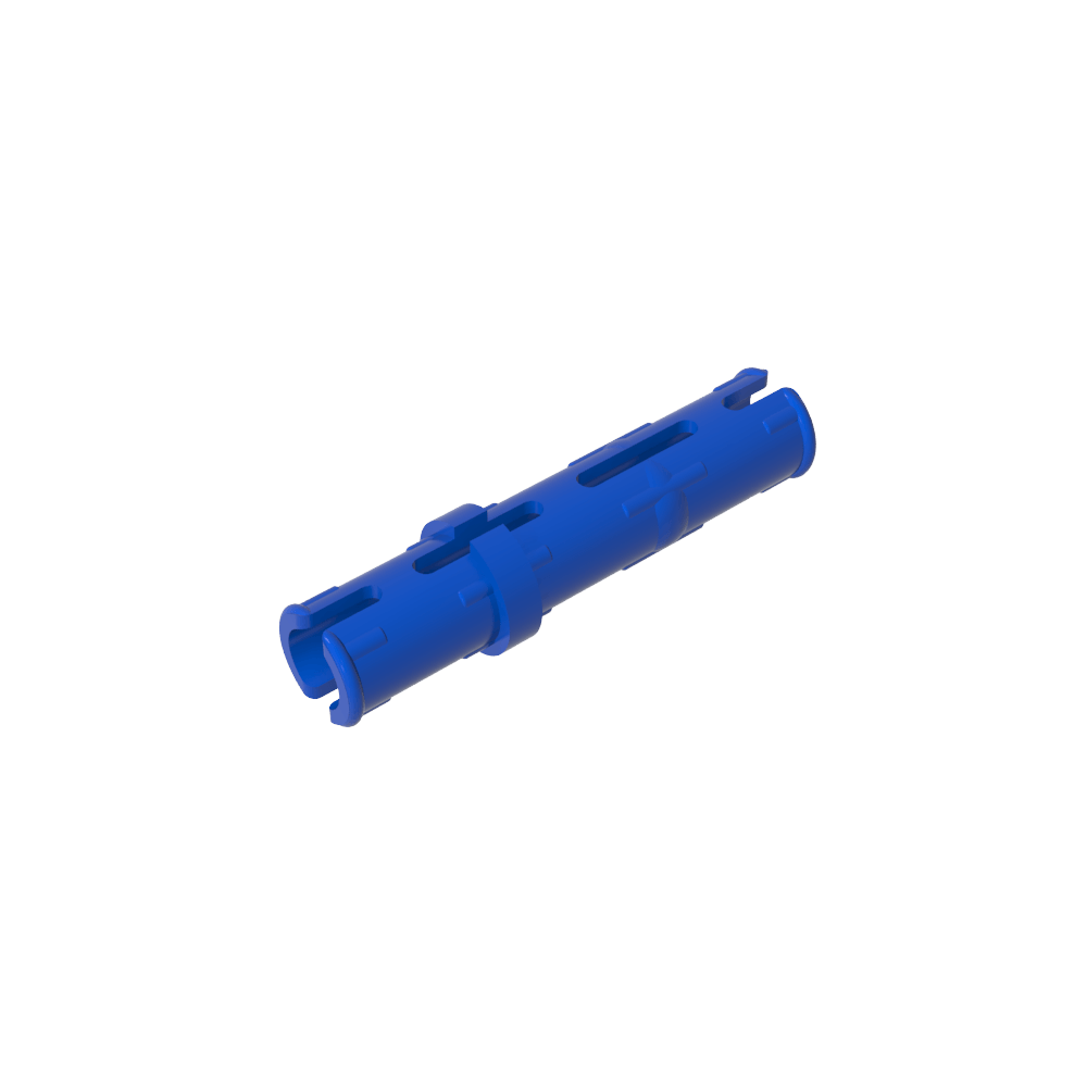 Pasador técnico largo con crestas de fricción longitudinales y 2 ranuras centrales-MyGobricksEs