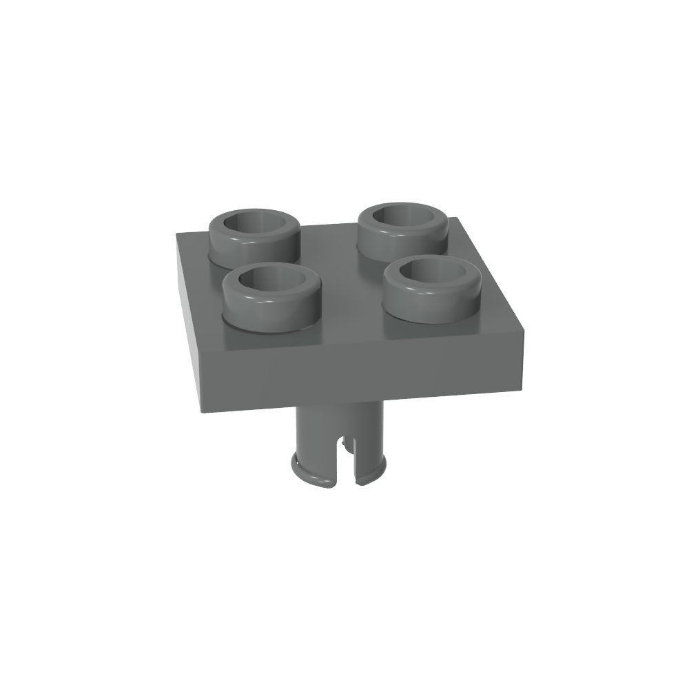 Placa Especial 2x2 con Pasador en la Parte Inferior-MyGobricksEs