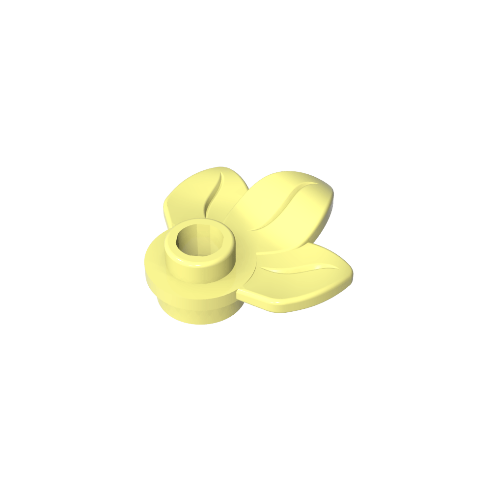 Planta, Plato 1 x 1 Redondo con 3 Hojas-MyGobricksEs
