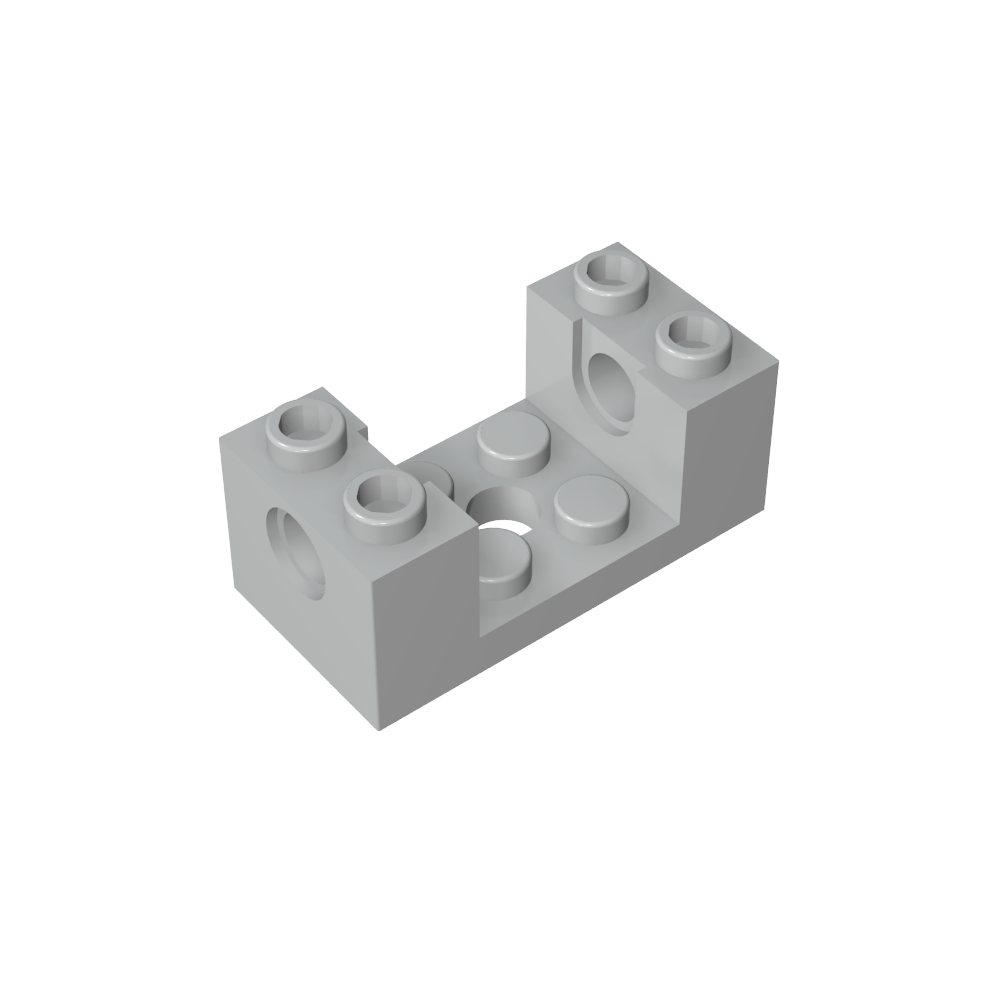 Ladrillo especial 2 x 4 x 1 1/3 con agujeros y recorte de 2 x 2-MyGobricksEs