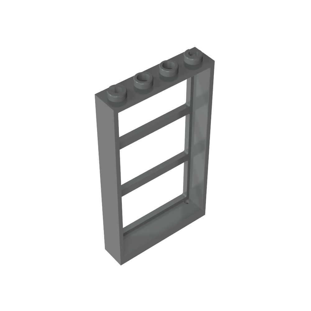 Ventana 1 x 4 x 6 Marco con 3 paneles-MyGobricksEs