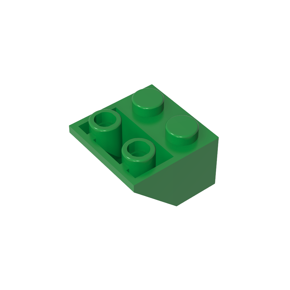 Pendiente invertida de 45° 2 x 2 [Pasador inferior ovoide, orificios para pernos del tamaño de una barra]-MyGobricksEs