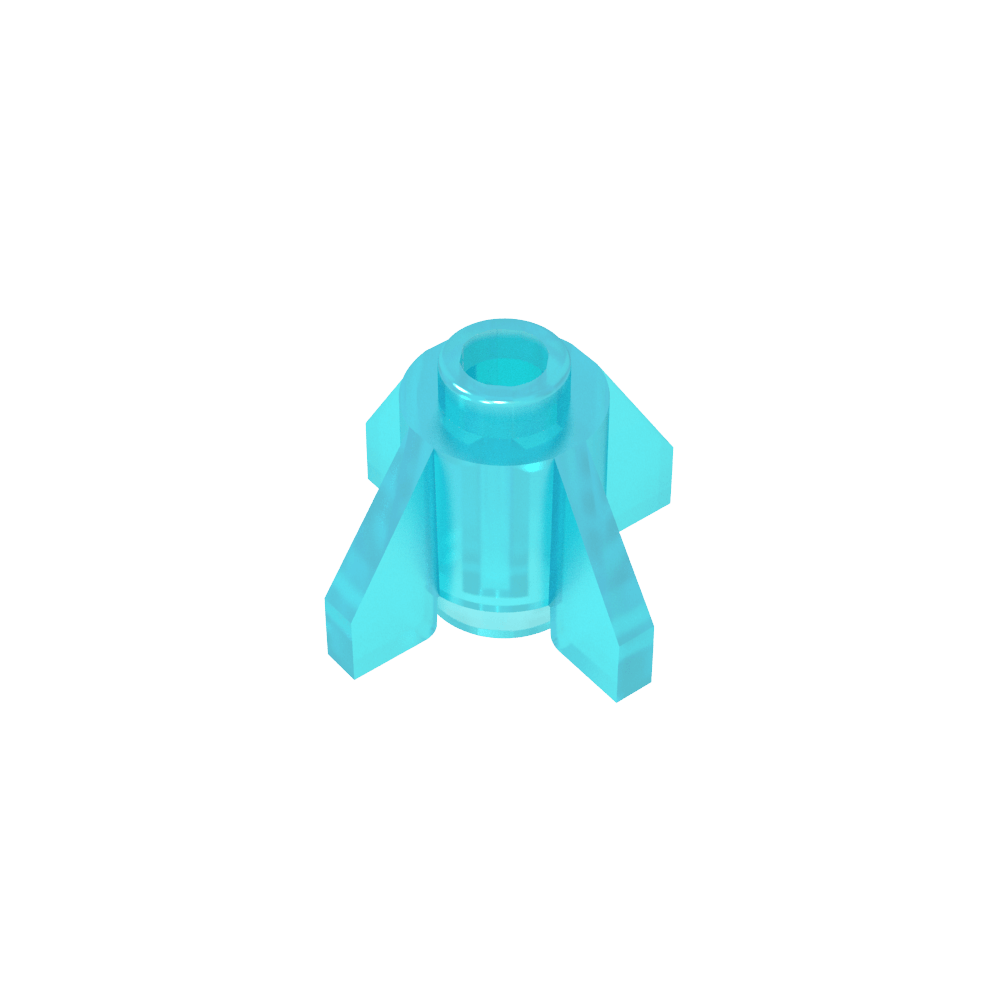 Ladrillo redondo 1 x 1 con aletas, montante abierto-MyGobricksEs