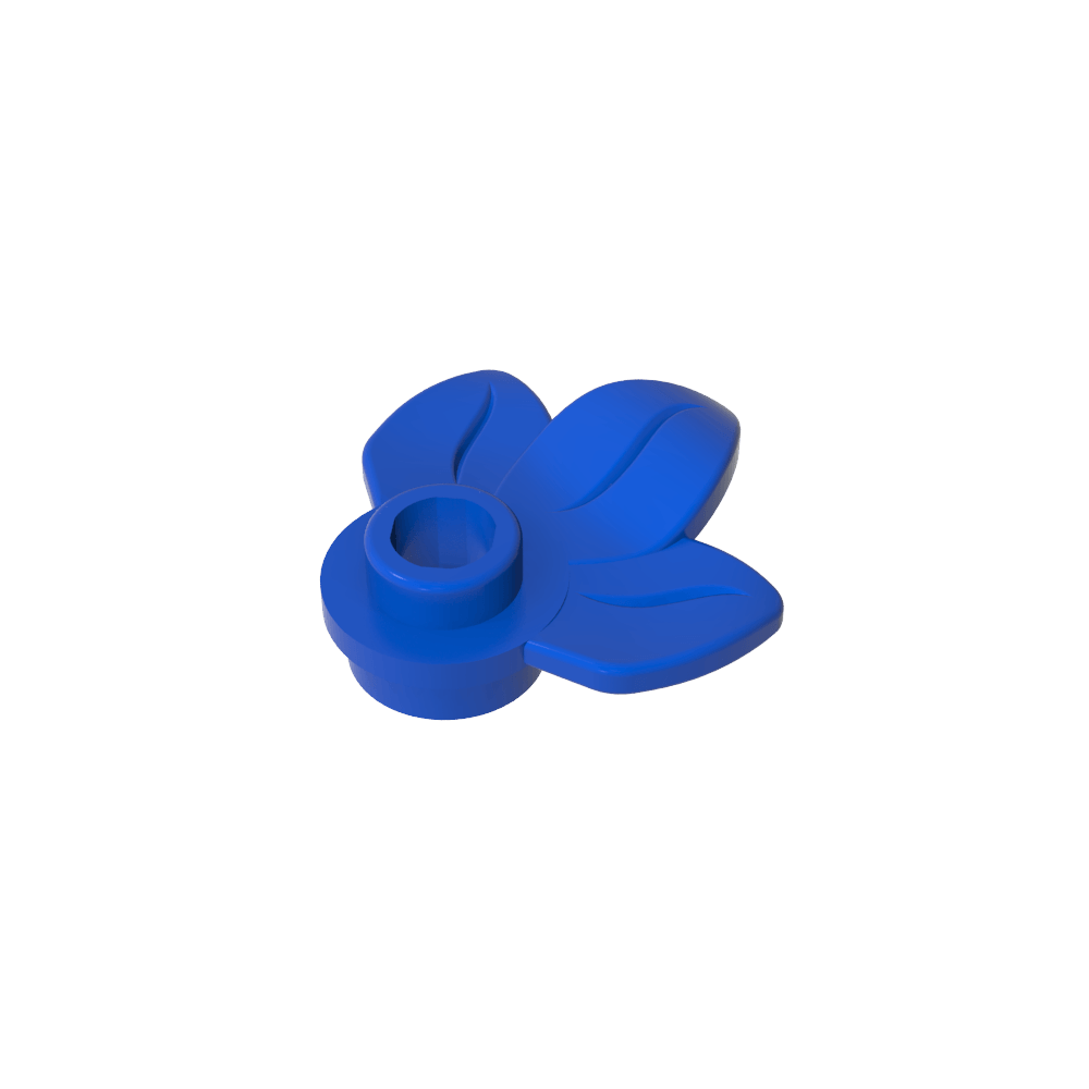 Planta, Plato 1 x 1 Redondo con 3 Hojas-MyGobricksEs