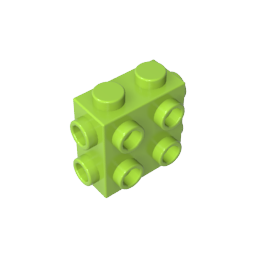 Ladrillo especial 1 x 2 x 1 2/3 con ocho montantes en 3 lados-MyGobricksEs