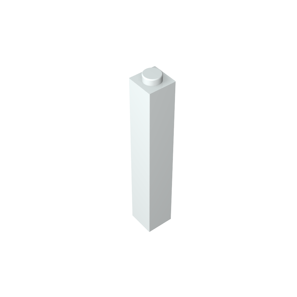 Ladrillo 1 x 1 x 5 con montante abierto o hueco bloqueado-MyGobricksEs