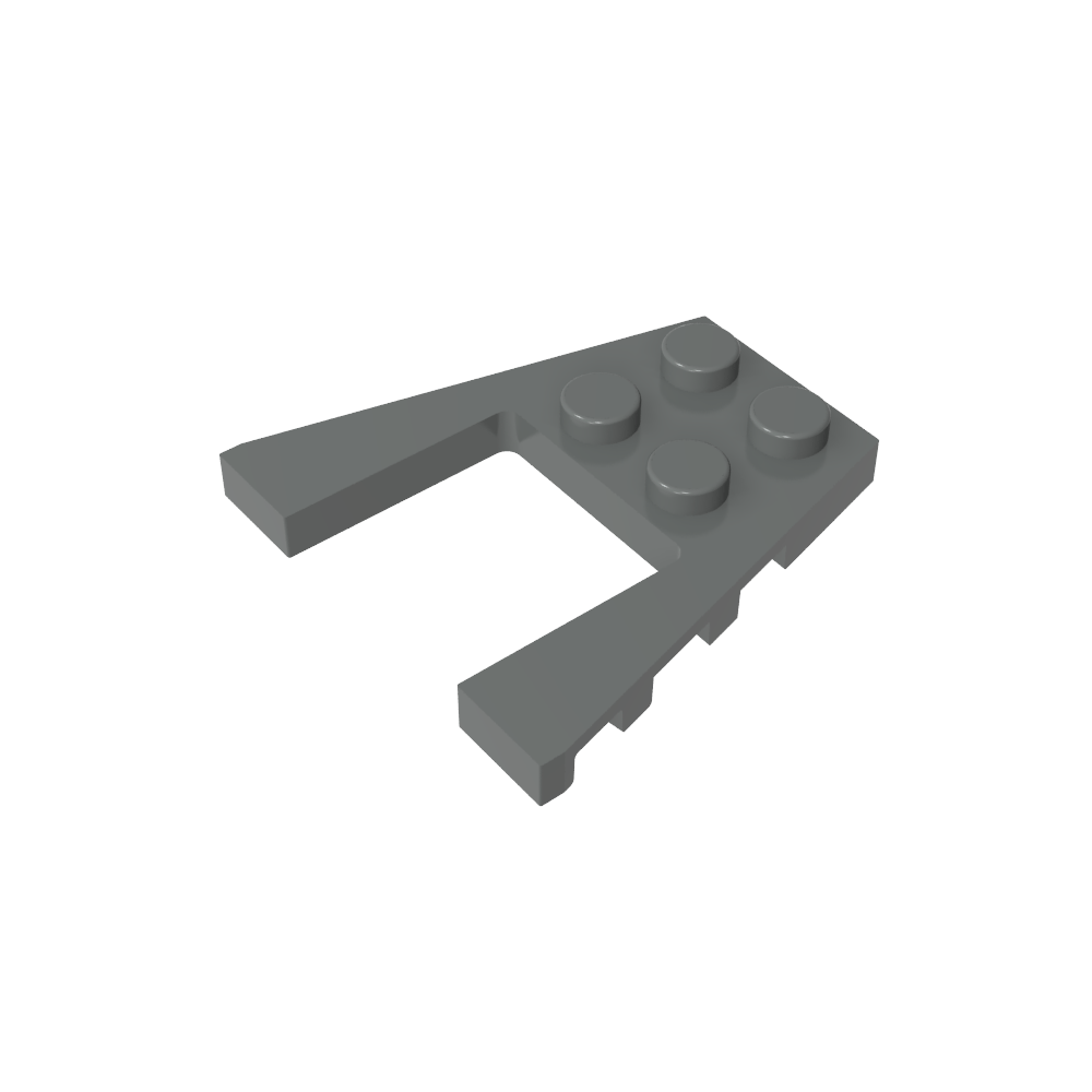 Placa de cuña 4 x 4 con corte de 2 x 2-MyGobricksEs