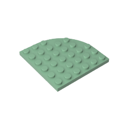 Placa de esquina redonda 6 x 6-MyGobricksEs