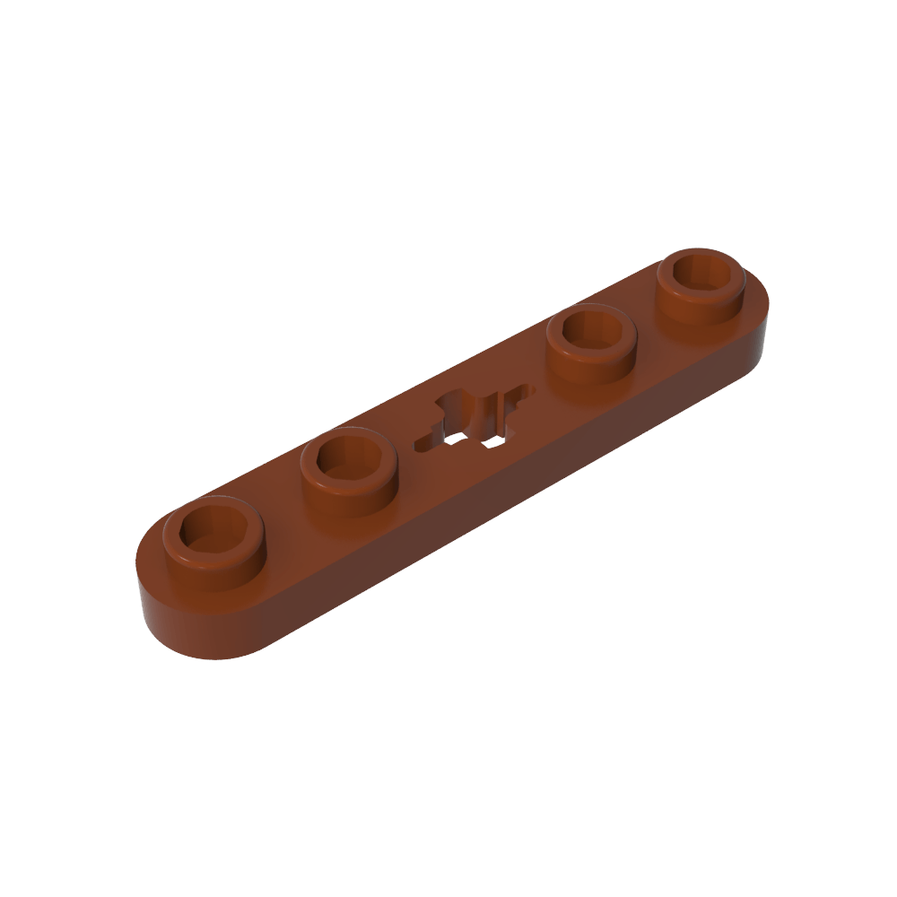 Placa técnica 1 x 5 con extremos lisos, 4 pernos y orificio para eje central-MyGobricksEs