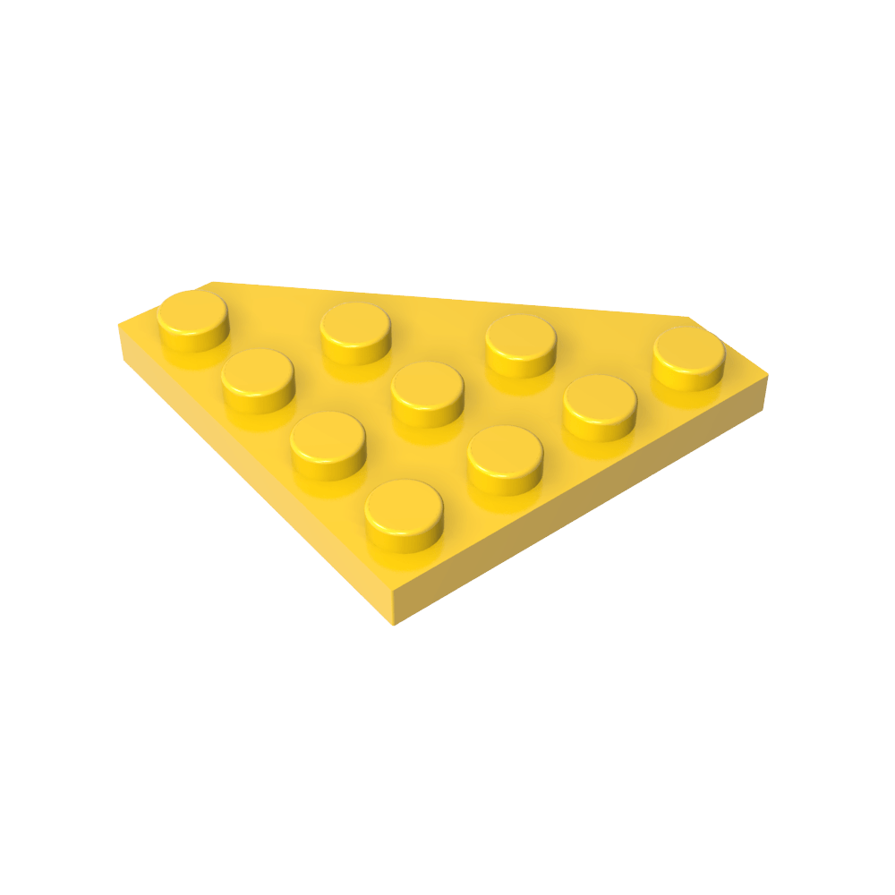 Placa de cuña de 4 x 4 con esquina cortada-MyGobricksEs