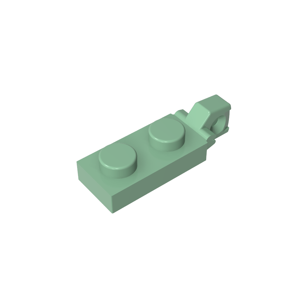 Placa de bisagra 1 x 2 con bloqueo con 1 dedo en el extremo, sin ranura-MyGobricksEs