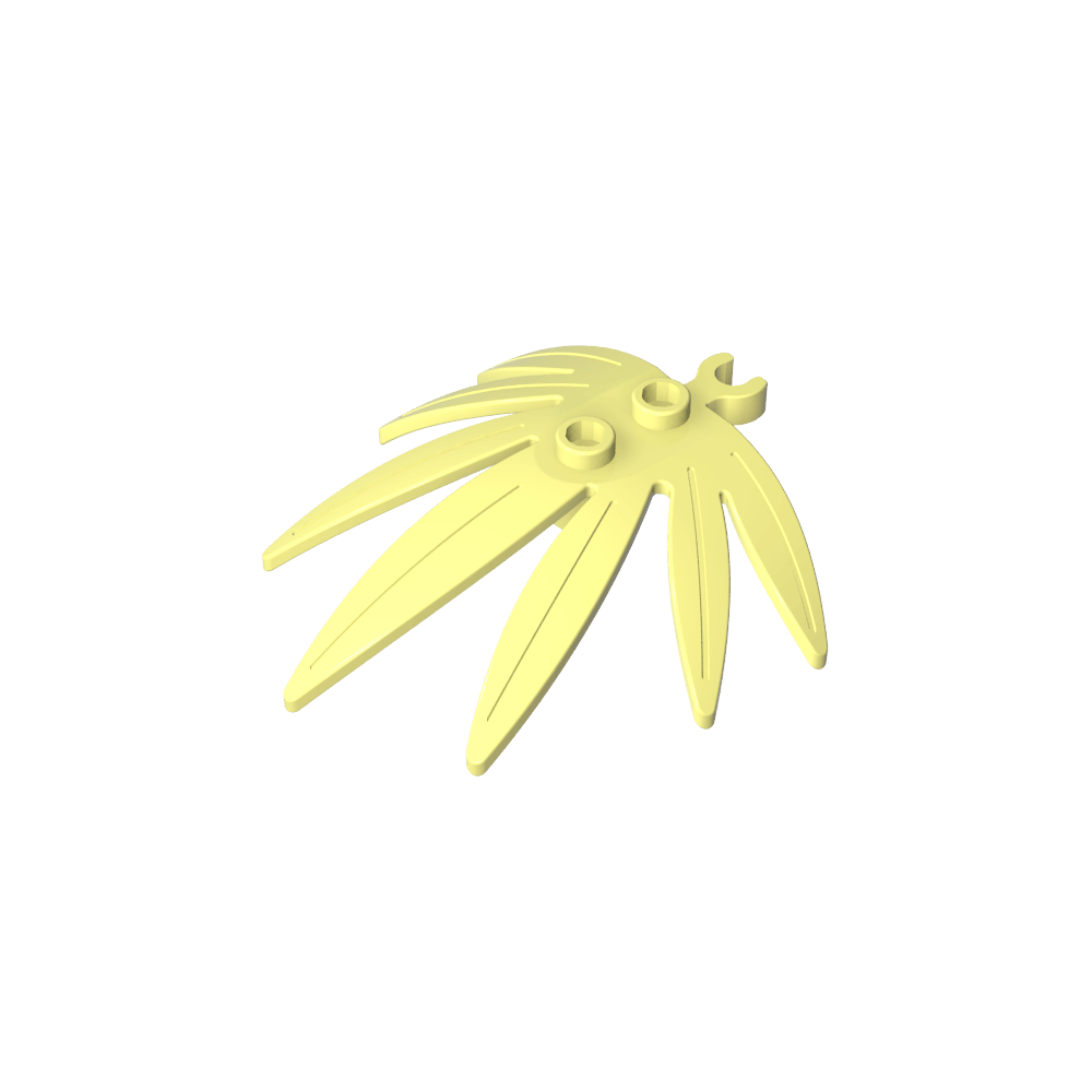 Planta, hojas 6 x 5 Swordleaf con clip (clip O abierto grueso)-MyGobricksEs