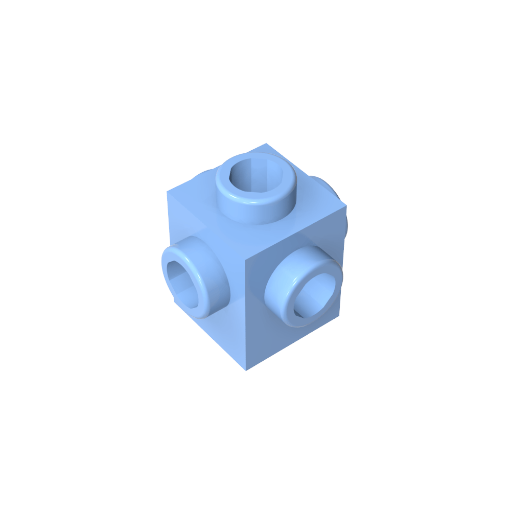 Ladrillo especial 1 x 1 pernos en los 4 lados-MyGobricksEs