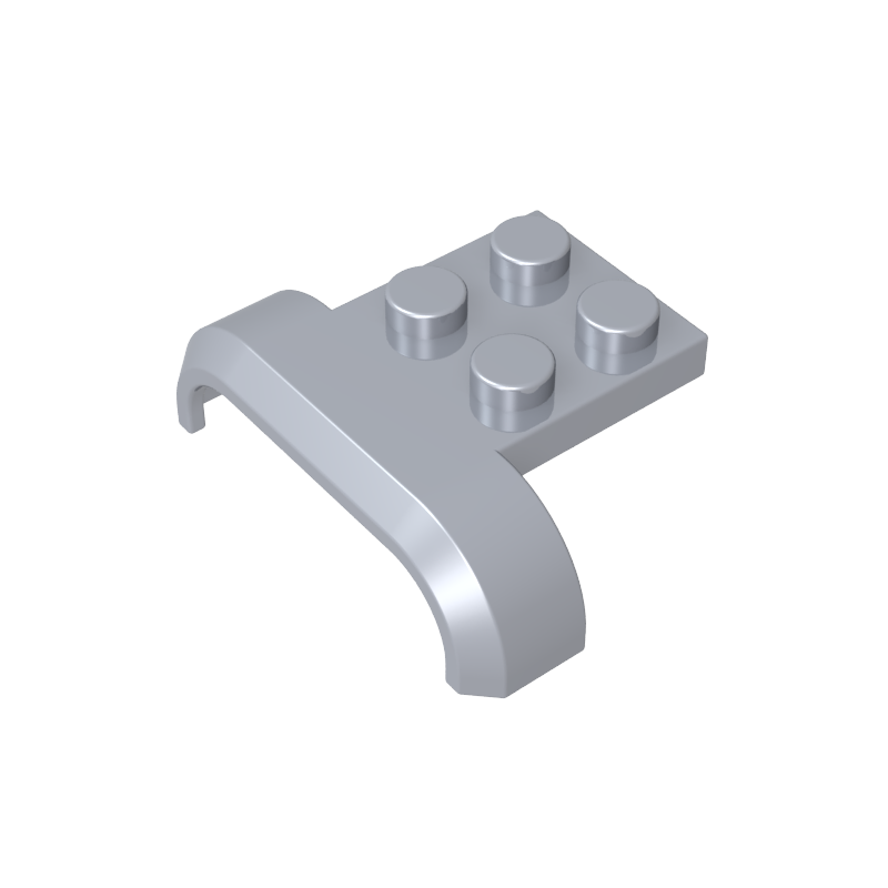 Paso de rueda, guardabarros 3 x 4 con placa 2 x 2-MyGobricksEs