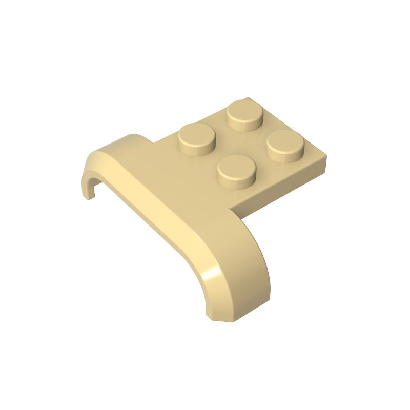Paso de rueda, guardabarros 3 x 4 con placa 2 x 2-MyGobricksEs
