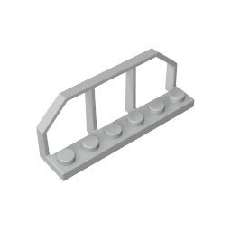 Placa especial 1 x 6 con valla de extremo de vagón de tren-MyGobricksEs