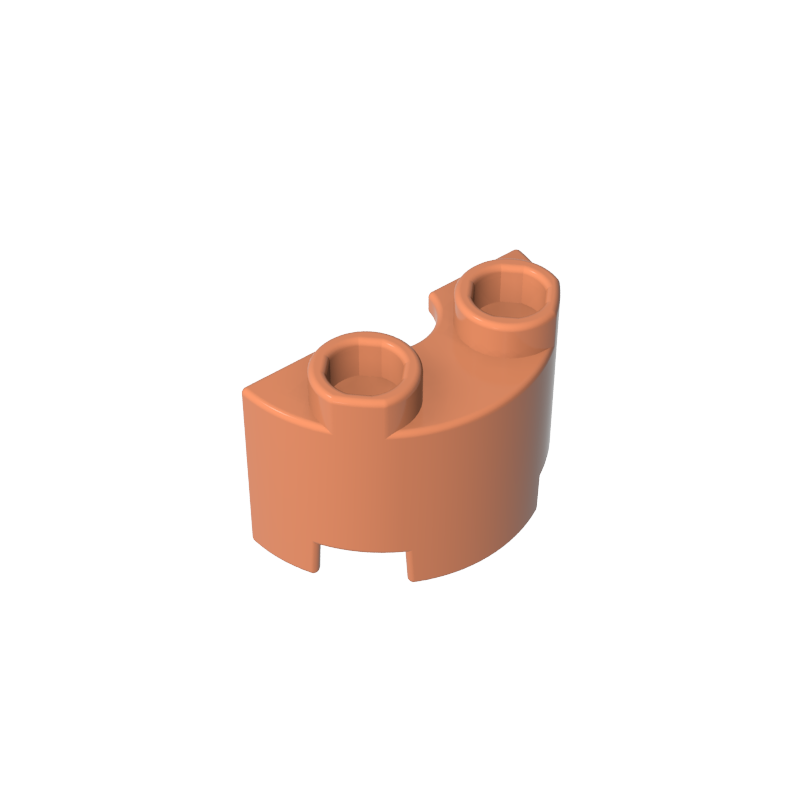 Ladrillo redondo, mitad 1 x 2-MyGobricksEs