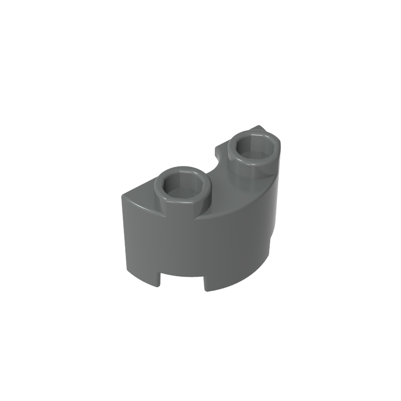 Ladrillo redondo, mitad 1 x 2-MyGobricksEs