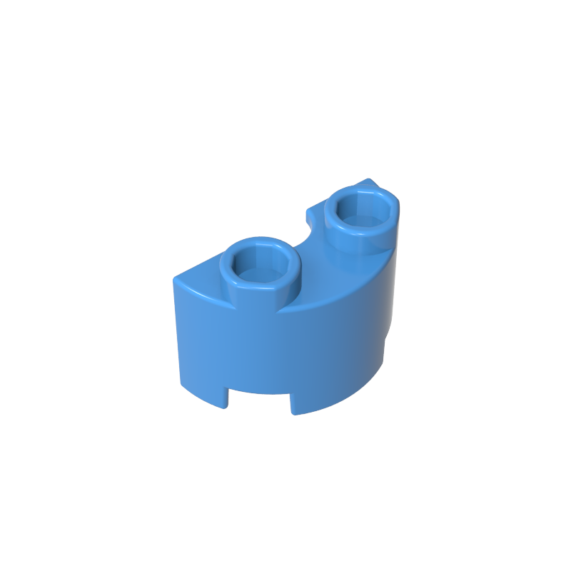 Ladrillo redondo, mitad 1 x 2-MyGobricksEs
