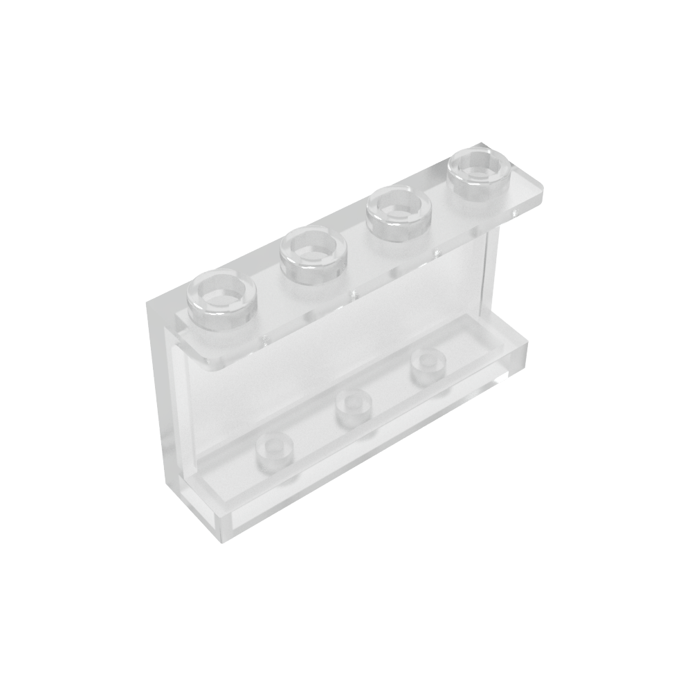 Panel 1 x 4 x 2 con soportes laterales - Montantes huecos-MyGobricksEs