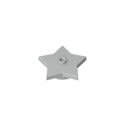 Placa especial de estrella de 5 puntas de 4 x 4 2/3 con un perno-MyGobricksEs