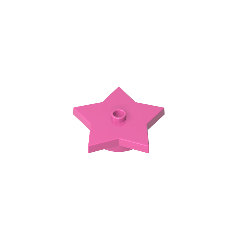 Placa especial de estrella de 5 puntas de 4 x 4 2/3 con un perno-MyGobricksEs