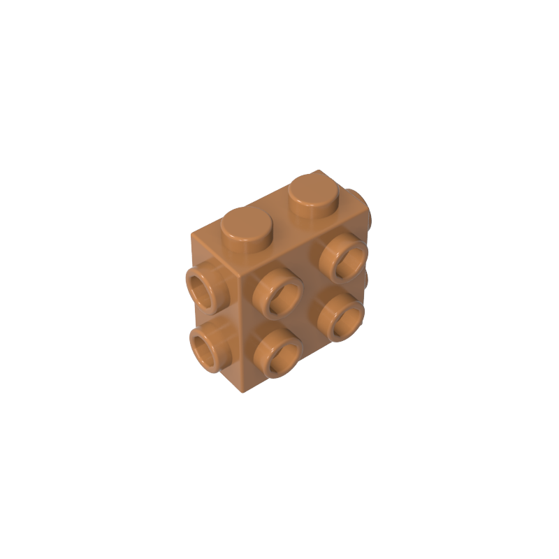 Ladrillo especial 1 x 2 x 1 2/3 con ocho montantes en 3 lados-MyGobricksEs