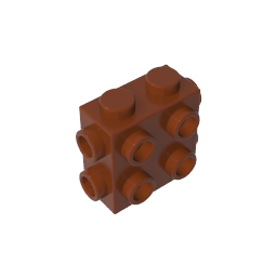 Ladrillo especial 1 x 2 x 1 2/3 con ocho montantes en 3 lados-MyGobricksEs