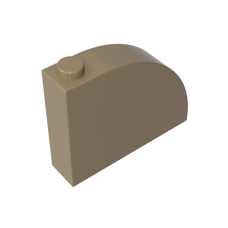 Pendiente, curva 4 x 1 x 2 2/3 con montante-MyGobricksEs