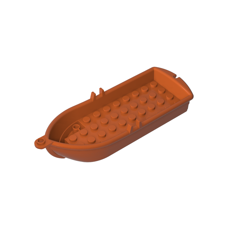 Bote de remos de 14 x 5 x 2 pulgadas con toletes [2 pernos huecos en el interior]-MyGobricksEs