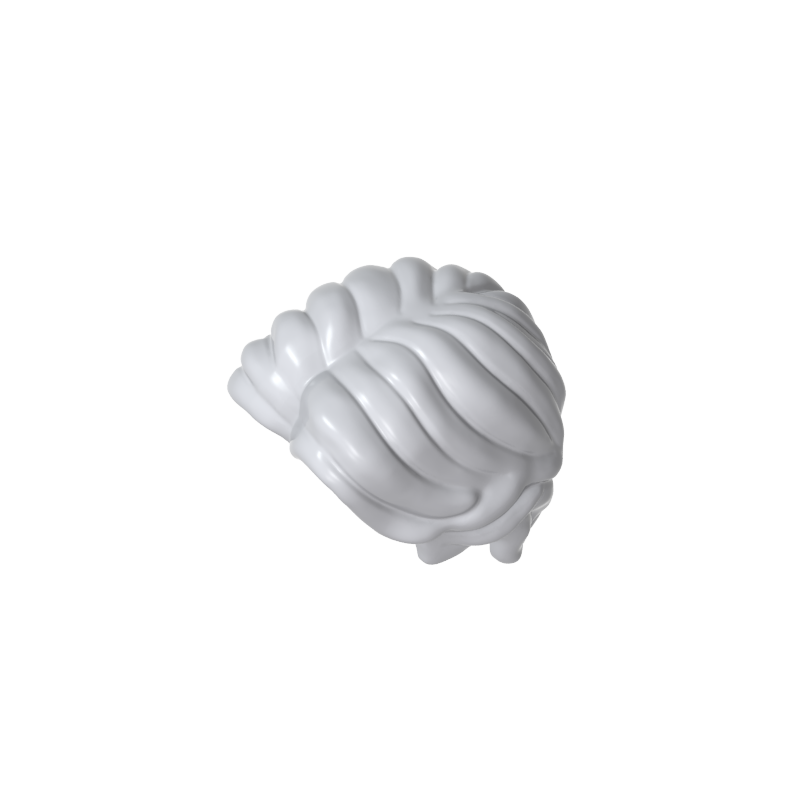 Figura, cabello corto ondulado con raya al medio-MyGobricksEs