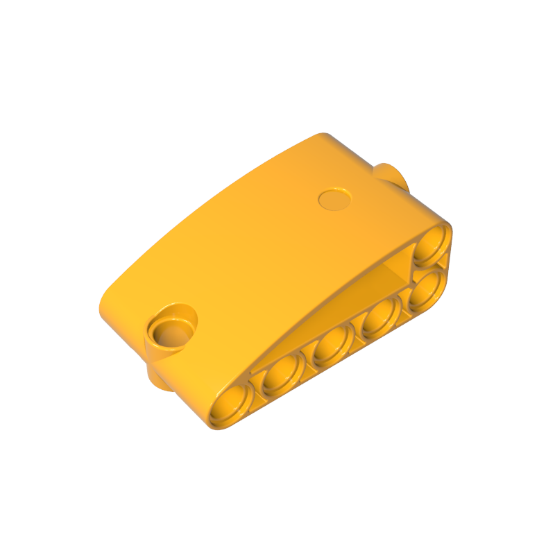 Panel técnico curvo de 2 x 5 x 3 pulgadas, doble L modificada, cuarto de elipse grueso.-MyGobricksEs