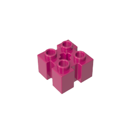 Ladrillo Especial 2 x 2 con Ranuras y Hueco para Eje-MyGobricksEs