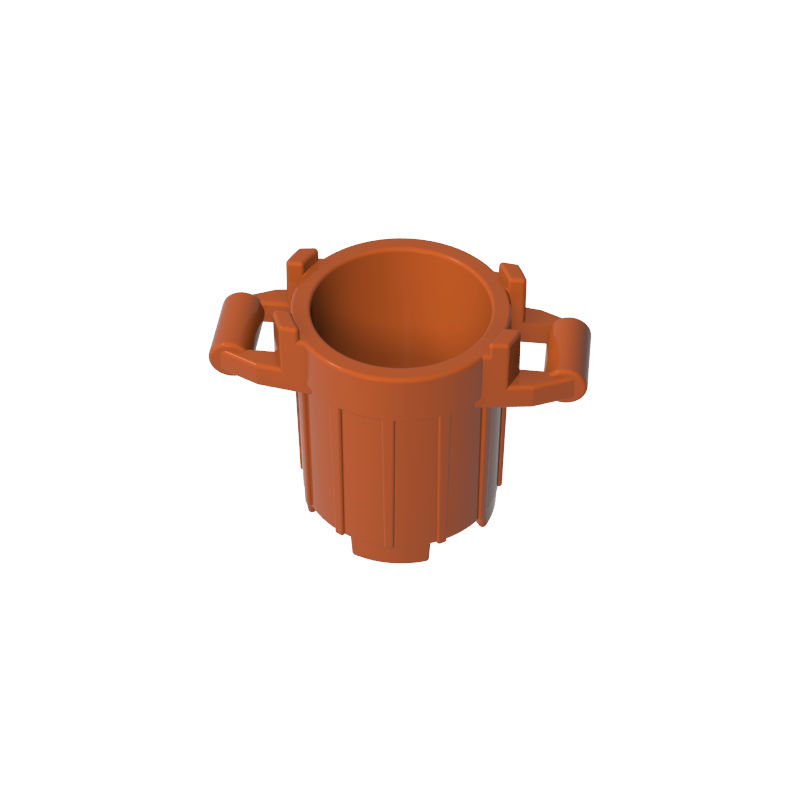 Double handle trash can