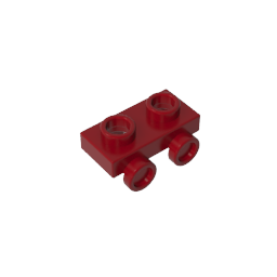 Placa modificada 1 x 2 con 2 puntos salientes-MyGobricksEs
