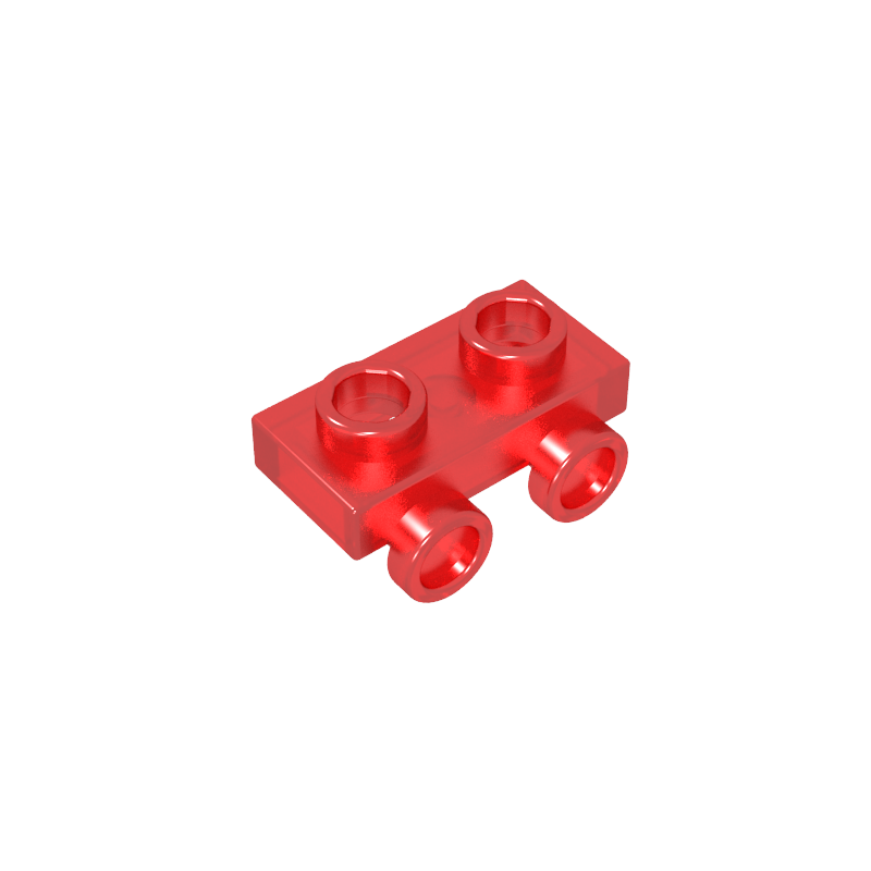 Placa modificada 1 x 2 con 2 puntos salientes-MyGobricksEs