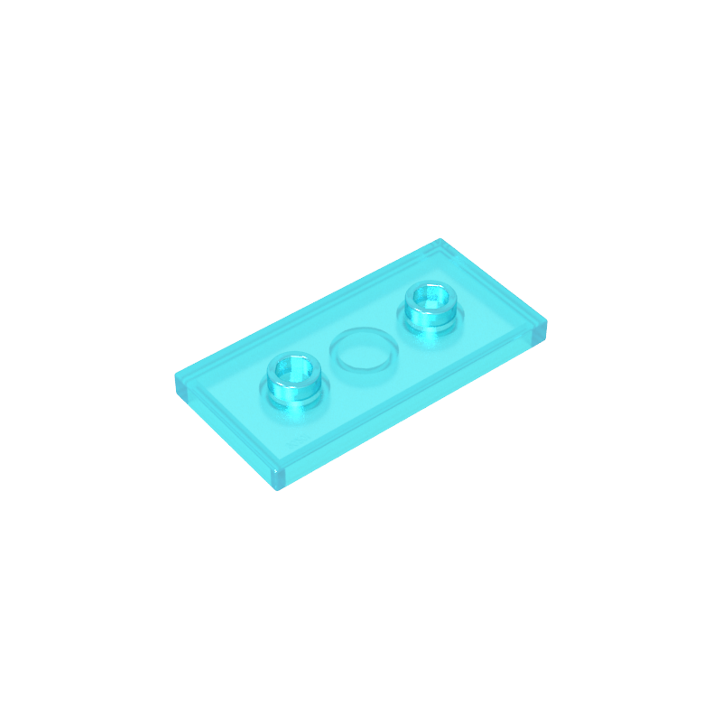 Placa especial 2 x 4 con ranura y dos pernos centrales (puente)-MyGobricksEs