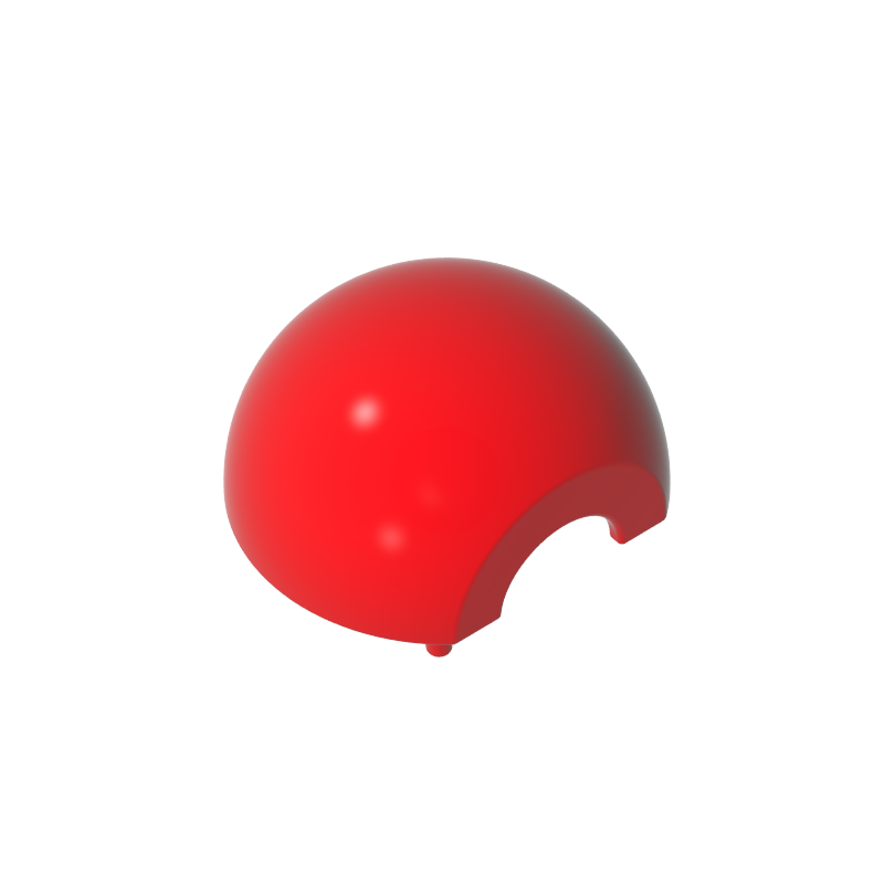 2x2 cylindrical hemispheres with cutouts