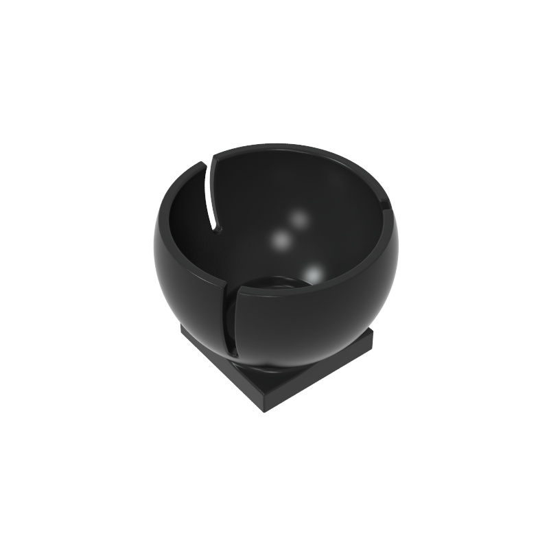 Cylindrical hemispherical 3x3 ball tower socket 2x2 base