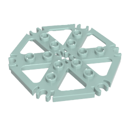 6-blade rotor disc water wheel