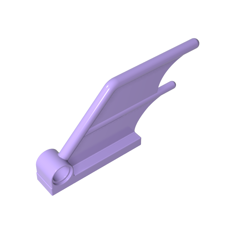 1x4 special-shaped light plate with bolt holes for the wing of the Batmobile